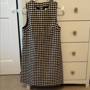 Sezane Black and White Checkered Dress